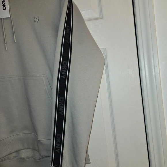 DKNY Men's Gray Hoodie Sweater - Picture 3 of 6